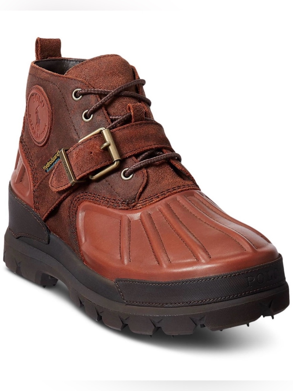 Polo Ralph Lauren Oslo Low WP Brown Leather waterproof Duck Boots Men’s 11D NWT